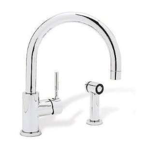   Lever Faucet with Side Spray Finish Satin Nickel