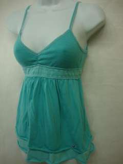 HOLLISTER HCO Turquoise Blue Baby Doll Tank Top Sz Small S  