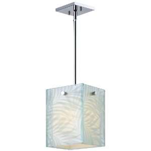  Silhouette Palms Chrome with Glass 7 3/4 Wide Pendant 