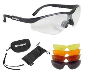 RADIANS REMINGTON T 85 SHOOTING SAFETY GLASSES 5 LENSES AND CASE 
