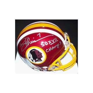  Joe Theismann Autographed Washington Redskins Riddell Mini 