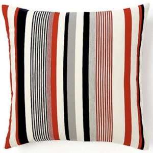  Siggi Stripes Cotton Pillow in Red and White
