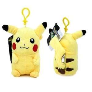  Pokemon Pikachu Plush Doll Backpack Clip 6 Plush Keychain 