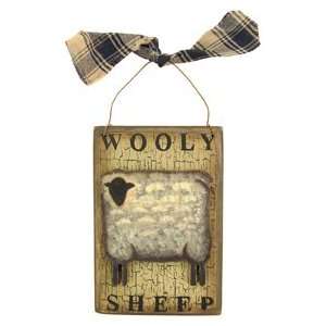  Wooly Sheep Ornament w/ Sheep Cutout