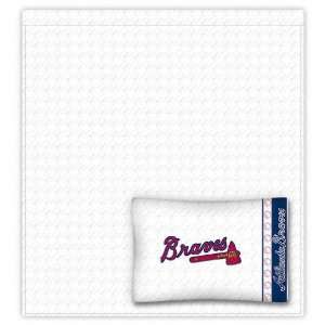  Atlanta Braves Sheet Set   Twin Bed