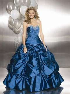 Custom Taffeta Bridal Gown Ball Deb Quinceanera Wedding Dress Pageant 