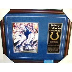  Signed Unitas Picture   NEW Custom Framed DISPLAY MM 