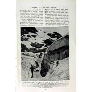   c1920 NORWAY DYRESKARD SNOW AVALANCHE MOUNTAINS LAPPS