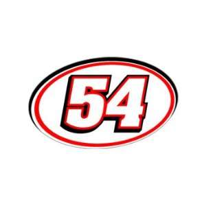    54 Number   Jersey Nascar Racing Window Bumper Sticker Automotive