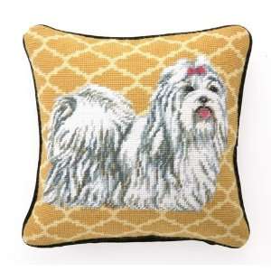 Shih Tzu Needlepoint Pillow