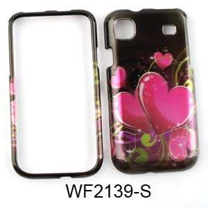 For Samsung Galaxy S 4G SGH T959 Case Cover Pink Hearts Black Vibrant 