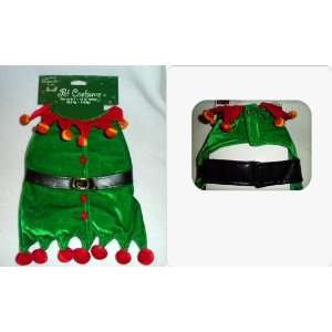  Christmas Elf Plush Pet Outfit, Size Small   Fits up to 7 