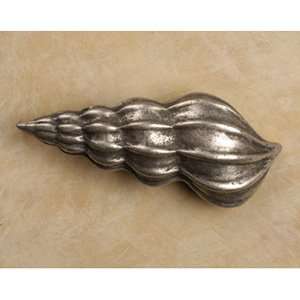  175 Spiraled Sea Shell Knob Bronze with Verde Wash