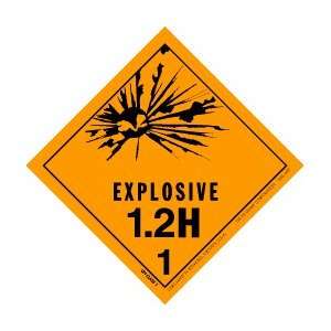  Explosive 1.2H Label, 4 X 4, hml 459, 500 Per Roll 