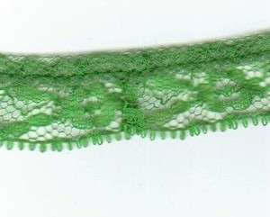 20 yards Ruffled Green Lace 3/4 Fabric Sewing Trim  