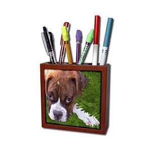  Doreen Erhardt Dogs   Boxer Puppy   Tile Pen Holders 5 