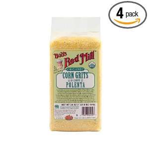 Bobs Red Mill Organic Corn Grits/Polenta, 24 Ounce (Pack of 4 