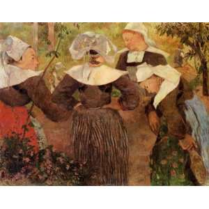  Oil Painting Four Breton Women Paul Gauguin Hand Painted 
