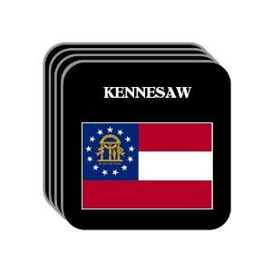 US State Flag   KENNESAW, Georgia (GA) Set of 4 Mini Mousepad Coasters
