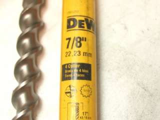 DEWALT DW5753 7/8 x 17 x 22 4 Cutter Spline Shank Rotary Hammer 