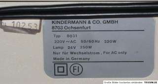 Diaprojektor Kindermann 2500 L 2,8/90 MC Wetzlar TOP  