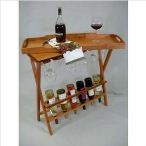  Portable Wood Wine Rack System Honey Oak   Rosi
