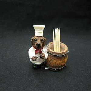  Chef Dog Chocolate Lab Toothpick Holder
