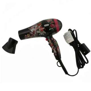 Ed Hardy 10065 Professional Hair Blow Dryer Vintage Collage Tattoo 