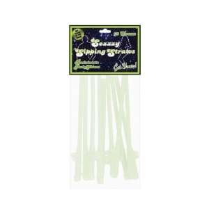  Last Licks Sexxxy Sipping Straws, Glow in the Dark, (10 