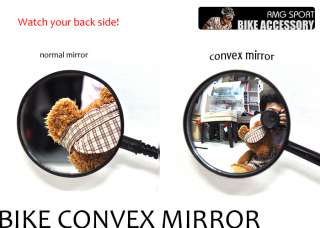 RMG]Bar End Convex Rear Mirror with Safety LED Lamp  