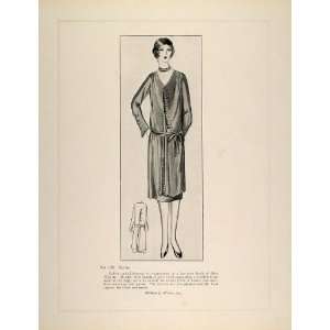   French Fashion Couture Dress Renee   Original Print