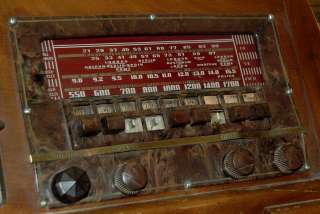   FM Shortwave /SW Tube Multi Band Radio  Cool Art Deco Cabinet  