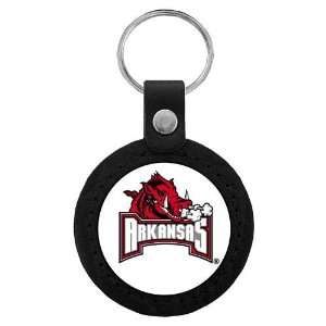  Arkansas Razorbacks NCAA Classic Logo Leather Key Tag 