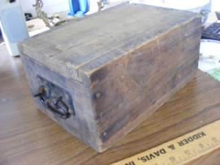   WOOD BOX NUMBERS INDUSTRIAL FOLK ART 3 SECTION PRIMITIVE BOX 1800s ERA