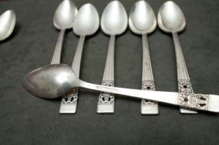 Oneida CORONATION 8 Dessert Oval Spoons 1936  