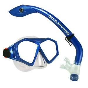  U.S. Divers Molokai Diving Mask and Island Dry Snorkel Jr 