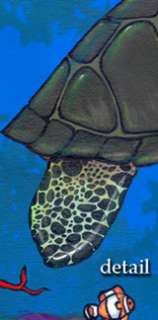 appears in the actual painting detail of sea turtle mermaid