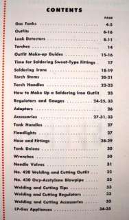   Air Acetylene Appliances Brochure Torches, Special Outfits, Irons