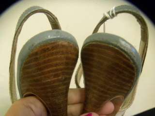 MARNI seamfoam leather slingback heel shoes 37.5/7.5  