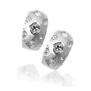  Pathfinder Rhinestone Silver Clip On Earrings Jewelry