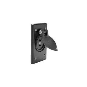  HUBBELL PH6597 TELEPHONE OUTLET BLK RECT (DNS)