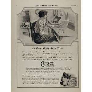  1915 Ad Crisco Shortening Will Alexander Kitchen Woman 