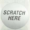 Scratch Off Stickers  Hearts, Shamrocks, Footballs, Silver, Gold, Red 
