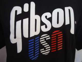 Gibson USA Logo New Design Guitar T Shirt Sz Large  
