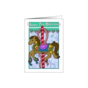  Carousel Pony 7th Birthday Card Toys & Games