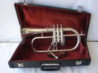 VTG. ANTOINE COURTOIS BREVETE FLUGELHORN  1960S SATIN  