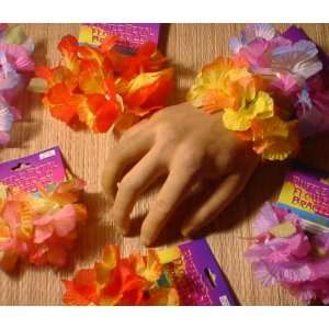  One Dozen Hawaiian Flower Lei Bracelets