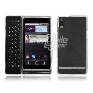  CLEAR SEE THRU HARD CASE + LCD Screen Protector for DROID 