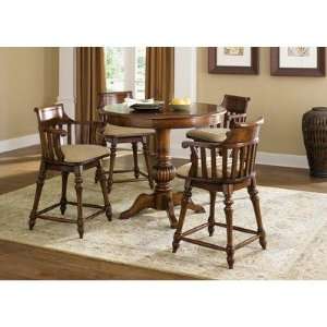 Crystal Lakes Round Pub Table in Toffee