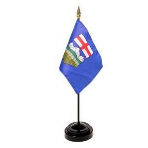  Alberta Flag 4X6 Inch Mounted E Gloss Patio, Lawn 